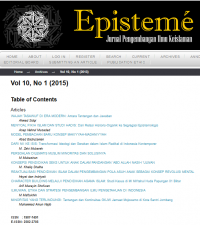 Episteme: Jurnal Pengembangan Ilmu Keislaman Volume 10, No. 1, Juni 2015