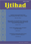 Ijtihad : Jurnal Wacana Hukum Islam dan Kemanusiaanrn Volume 13, No. 1 Juni 2013