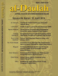 al-Daulah Jurnal Hukum dan Perundangan Islam, Volume 6, No. 1, April 2016