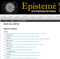 Episteme: Jurnal Pengembangan Ilmu Keislaman  Volume 8, No. 2, Desember 2013