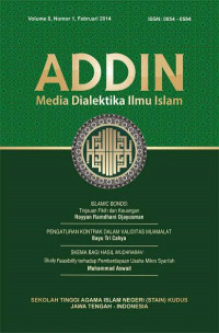 Addin : Media Dialektika Ilmu Islam Vol. 8 No 1 Februari 2014