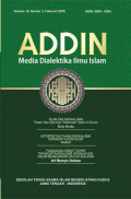 Addin : Media Dialektika Ilmu Islam Vol. 10 No. 2 Agustus 2016