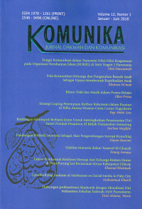 KOMUNIKA: Jurnal Dakwah dan Komunikasi Volume 12, Nomor 1 (2018)