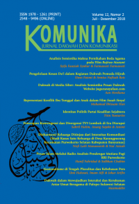 KOMUNIKA: Jurnal Dakwah dan Komunikasi Volume 12, Nomor 2 (2018)