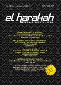 el Harakah  Volume 18, No. 1 Tahun 2016