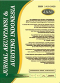 Jurnal Akuntansi dan Auditing Indonesia (JAAI) Vol 22, No 1 (2018)