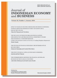 Journal of Indonesian Economy and Business Vol 33, No 2 (2018): May