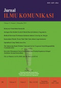 Jurnal ILMU KOMUNIKASI Volume 12, Nomor 2, Tahun 2015