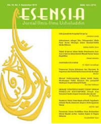 Esensia : Jurnal Ilmu-ilmu Ushuluddin Volume 15, No. 2 Oktober 2015