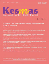 Kesmas: National Public Health Journal, Volume 12, Issue 3, February 2018