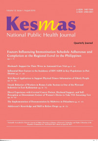 Kesmas: National Public Health Journal, Volume 13, Issue 2, November 2018