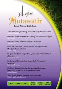 Mutawatir : Jurnal Keilmuan Tafsir Hadis  Volume 4, Nomor 1, Juni 2014