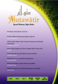 Mutawatir : Jurnal Keilmuan Tafsir Hadis Volume 3, Nomor 2, (2013)