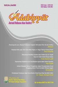 Adabiyyt: Jurnal Bahasa dan Sastra Vol 2, No 2 (2018)