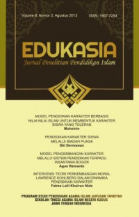 Edukasia : Jurnal Penelitian Pendidikan Islam Vol. 11 No. 2, Agustus 2016