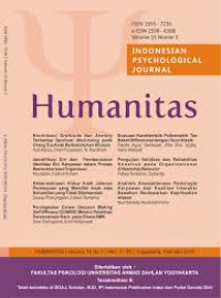 Humanitas: Indonesian Psychological Journal, Vol 15, No 1: February 2018