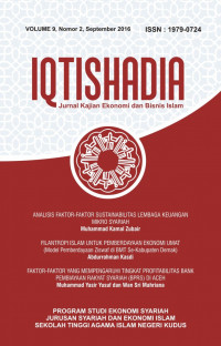 Iqtishadia : Jurnal Kajian Ekonomi dan Bisnis, Volume 9, No. 2 (2016)