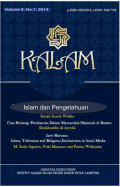 KALAM: Islam dan Ilmu Pengetahuan Volume 8, No. 1, (2014)