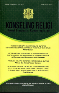 KONSELING RELIGI Jurnal Bimbingan Konseling Islam Vol 8, No 1 (2017)