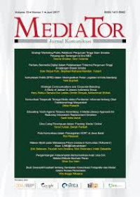 Mediator: Jurnal Komunikasi, Volume 11, No. 1 (2018)